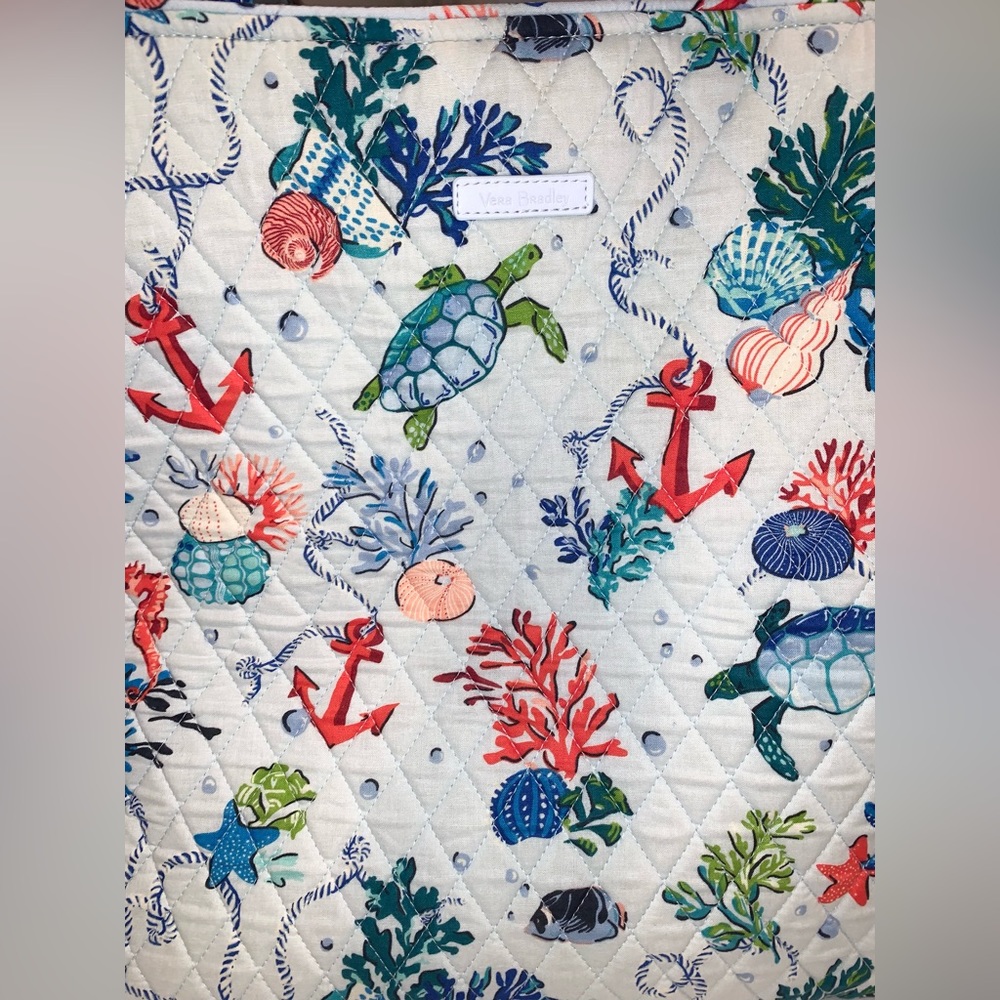 VERA BRADLEY sealife NAUTICAL beach theme Antilles tote bag - Picture 9 of 15
